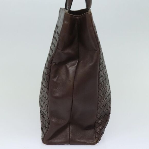 Bottega Veneta Intrecciato Hand Bag Leather Brown 146793 Auth 79721 - Picture 3 of 6